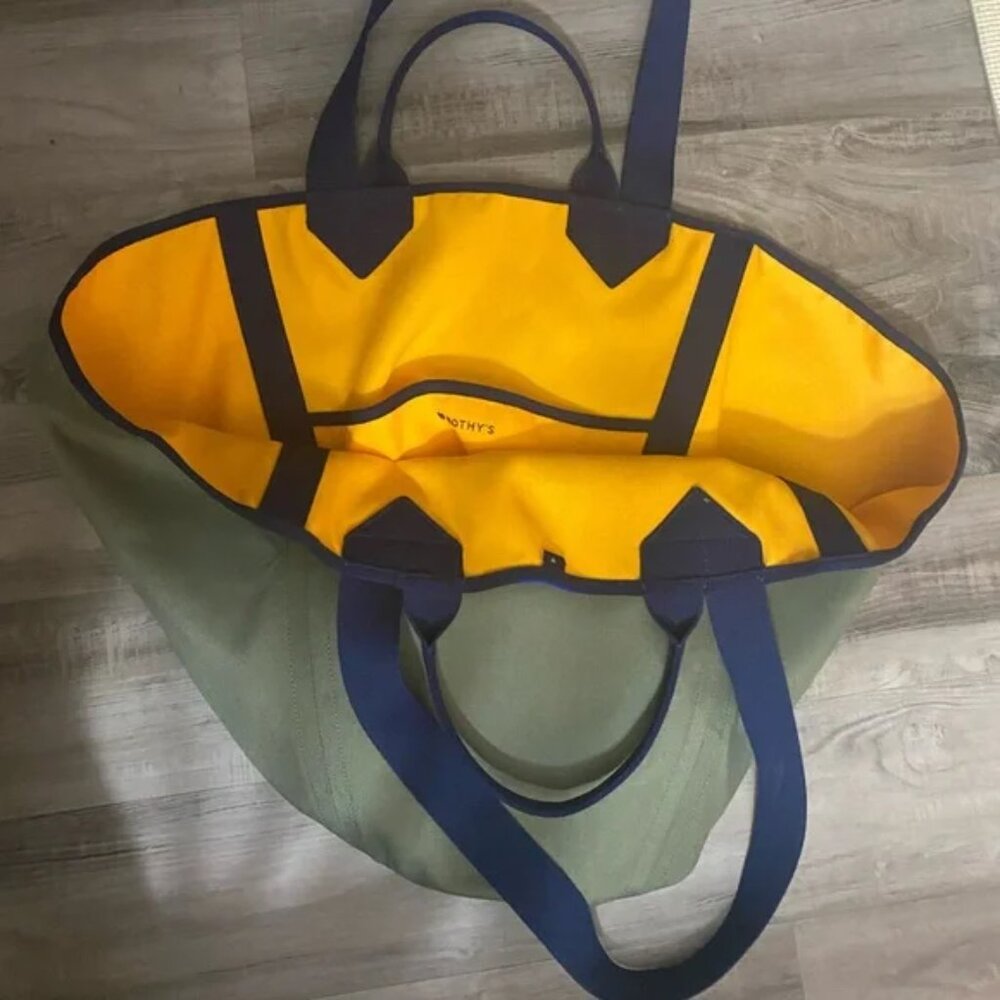 Rothy's Reversible "The Beach Bag" Tote - Olive & Yellow